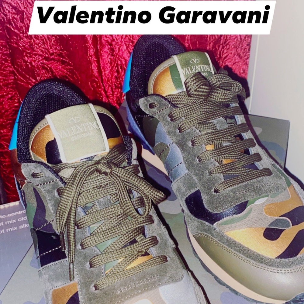 Valentino Garavani Designer Camouflage Sneaker